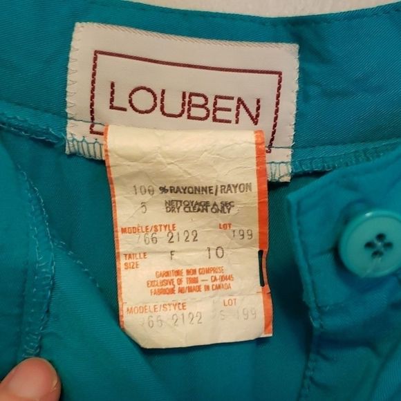 Louben Retro Vintage Pleated Blue Skirt 4 6 8 10 - Picture 4 of 9